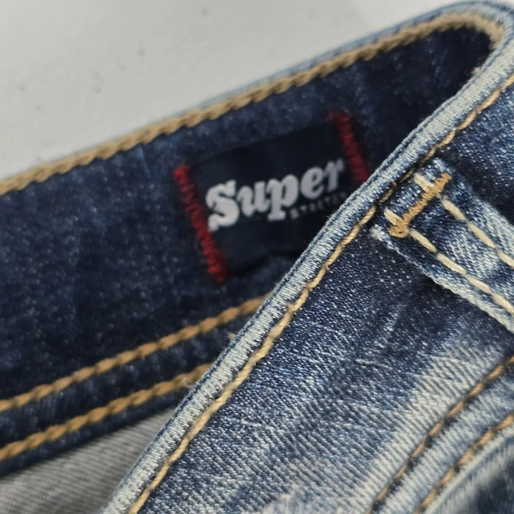 NWT Silver‎ jeans boyfriend 26x25 blue denim super stretch womens 6691